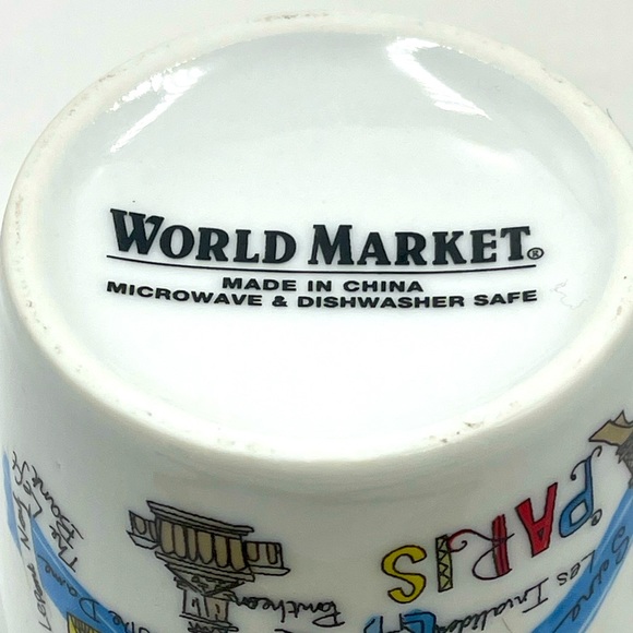 7pc World Market Stackable Mugs New York Rome Tokyo Paris Shanghai San Francisco - Picture 16 of 16